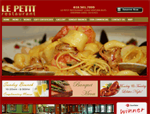 Tablet Screenshot of lepetitrestaurant.net